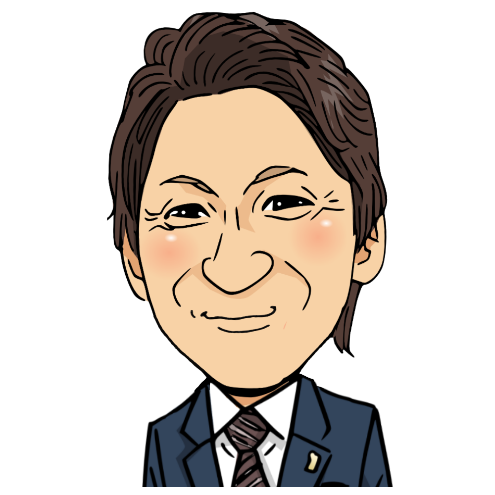 代表 髙田 邦専（似顔絵）